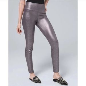 White House Black Market silver leggings size 0 Petite